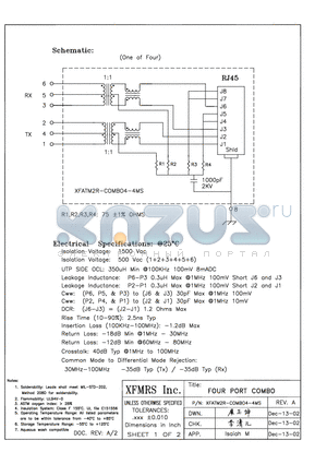 XFATM2R-C4-4MS datasheet - FOUR PORT COMBO