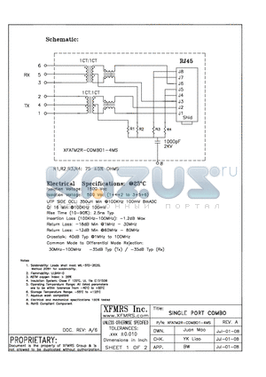 XFATM2R-C1-4MS datasheet - SINGLE PORT COMBO