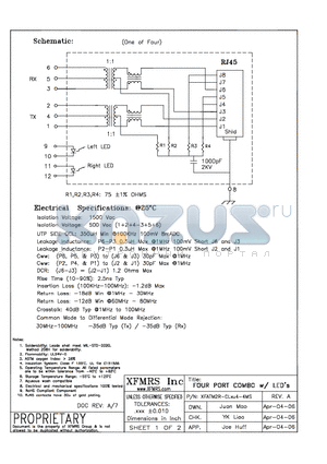 XFATM2R-CLXU4-4MS datasheet - FOUR PORT COMBO w/LEDs