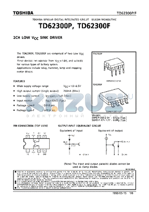 TD62300F datasheet - 2CH LOW VCC SINK DRIVER