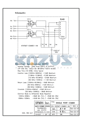 XFATM2T-COMBO1-4M datasheet - SINGLE PORT COMBO