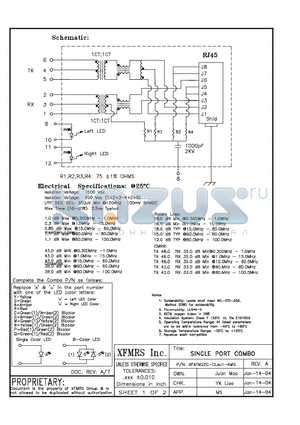 XFATM2ZC-CLXU1-4MS datasheet - SINGLE PORT COMBO