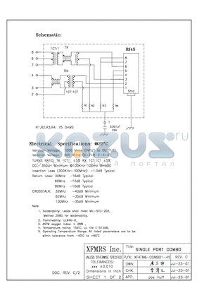 XFATM6-C1-4S datasheet - SINGLE PORT COMBO