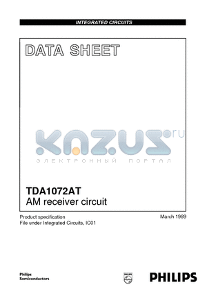 TDA1072AT datasheet - AM receiver circuit