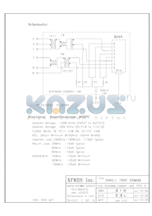 XFATM6M-C1-4M datasheet - SINGLE PORT COMBO