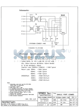 XFATM6M-C1-4MS datasheet - SINGLE PORT COMBO