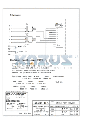 XFATM7-CLXU1-1S datasheet - SINGLE PORT COMBO