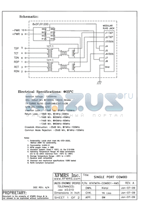 XFATM7A-C1-4MS datasheet - SINGLE PORT COMBO