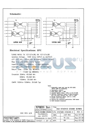 XFATM8E-STACK8-4 datasheet - 2x4 STACKED COMBO