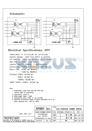 XFATM8J-STACK12-4 datasheet - 2x6 STACKED COMBO