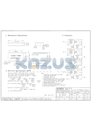 XFATM8Q11_12 datasheet - UNLESS OTHERWISE SPECIFIED TOLERANCES -0.010 DIMENSIONS IN INCH