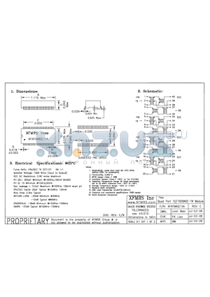 XFATM8Q15A datasheet - Quad Port 10/100BASE-TX Module