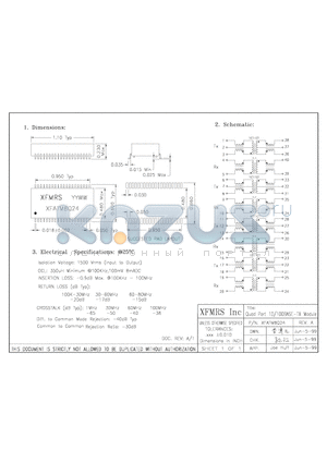 XFATM8Q24 datasheet - Quad Port 10/100BASE-TX Module