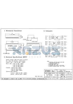 XFATM8Q3B datasheet - Dual Port 10/100BASE-TX Modules