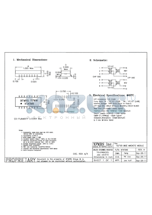 XFATM9 datasheet - UNLESS OTHERWISE SPECIFIED TOLERANCES -0.010 DIMENSIONS IN INCH