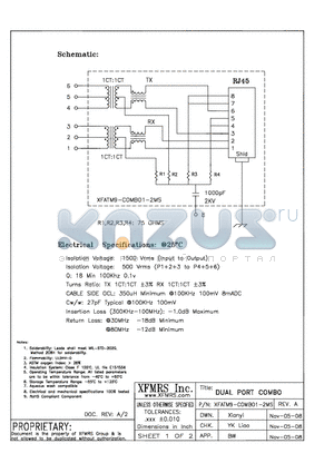 XFATM9-C1-2MS datasheet - DUAL PORT COMBO