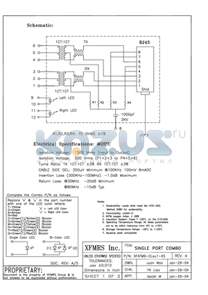 XFATM9-CLXU1-4S datasheet - SINGLE PORT COMBO