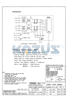 XFATM9DM-CTXU1-4M datasheet - SINGLE PORT COMBO