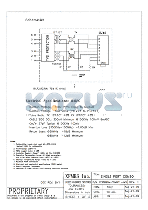 XFATM9DM-C1-4MS datasheet - SINGLE PORT COMBO