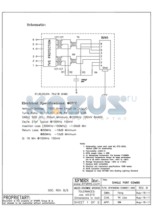 XFATM9DM-C1-4MS datasheet - LSOLATION VOLTAGE: 1500 VRMS