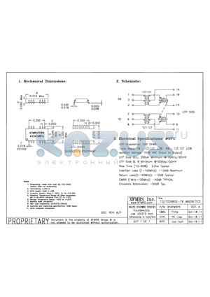 XFATM9P5 datasheet - UNLESS OTHERWISE SPECIFIED TOLERANCES -0.010 DIMENSIONS IN INCH