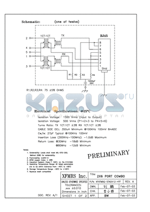 XFATM9Q-STACK12-4TF datasheet - 2x6 PORT COMBO