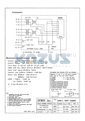 XFATM9R-CLXU1-4MS_10 datasheet - SINGLE PORT COMBO