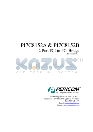 PI7C8152A datasheet - 2-Port PCI-to-PCI Bridge