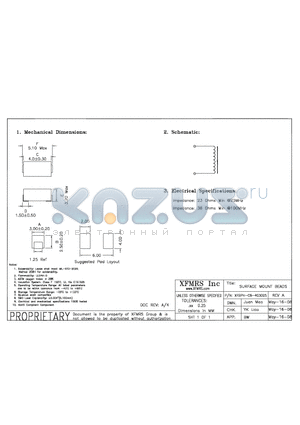 XFBPH-C8-403025 datasheet - SURFACE MOUNT BEADS