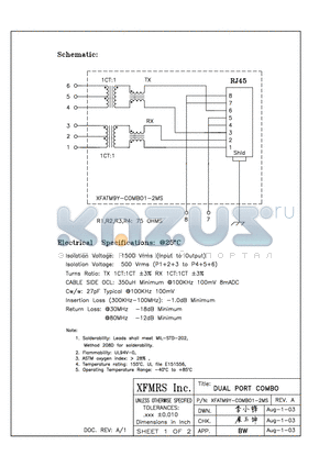 XFATM9Y-C1-2MS datasheet - DUAL PORT COMBO