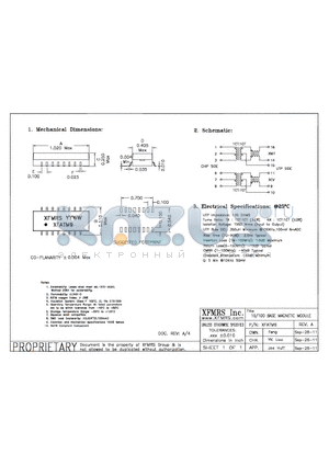 XFATM9_11 datasheet - UNLESS OTHERWISE SPECIFIED TOLERANCES -0.010 DIMENSIONS IN INCH