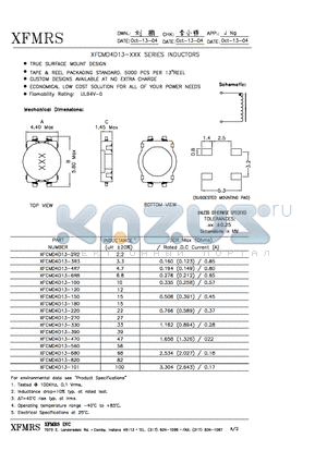 XFCMD4D13-220 datasheet - INDUCTORS