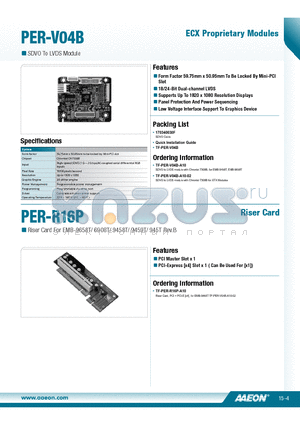 TF-PER-V04B-A10 datasheet - Form Factor 59.75mm x 50.95mm To Be Locked By Mini-PCI Slot