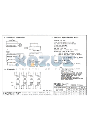 XFGIB100 datasheet - 1000 BASE-T Modules