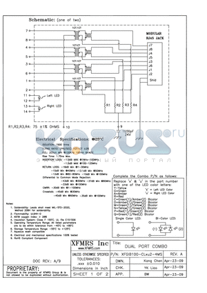 XFGIB100-CLXU2-4MS datasheet - DUAL PORT COMBO