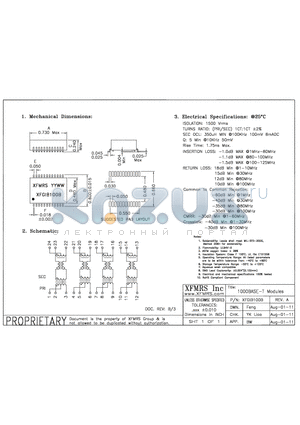 XFGIB100B datasheet - UNLESS OTHERWISE SPECIFIED TOLERANCES -0.010 DIMENSIONS IN INCH