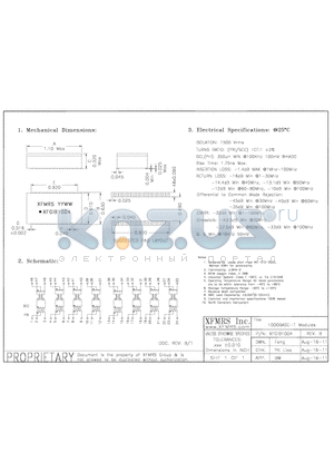 XFGIB1004_11 datasheet - UNLESS OTHERWISE SPECIFIED TOLERANCES -0.010 DIMENSIONS IN INCH