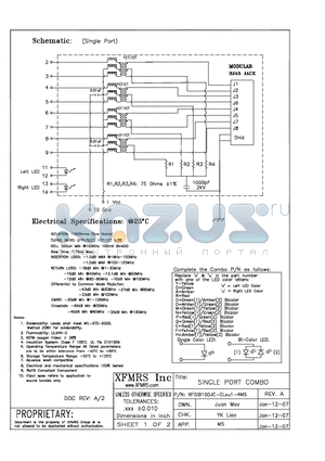 XFGIB100JC-CLXU1-4MS datasheet - SINGLE PORT COMBO