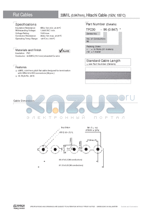 TFC30-96 datasheet - 33MIL (0.847mm), Hitachi Cable (150V, 105`C)