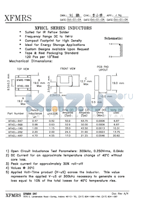 XFHCL-2R2 datasheet - INDUCTORS