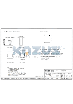 XFHCL3-1R2M datasheet - XFHCL3-1R2M