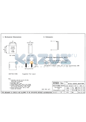XFHCL4-140 datasheet - INDUCTORS