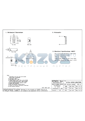 XFHCL4-2R2M_10 datasheet - XFHCL4 SERIES INDUCTORS