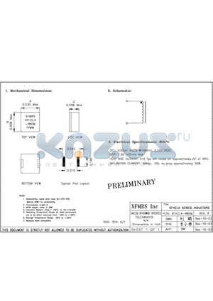 XFHCL4-R80M datasheet - INDUCTORS