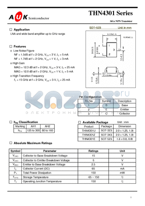 THN4301E datasheet - SiGe NPN Transistor