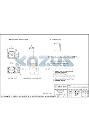 XFTPRH1204-120M datasheet - INDUCTORS