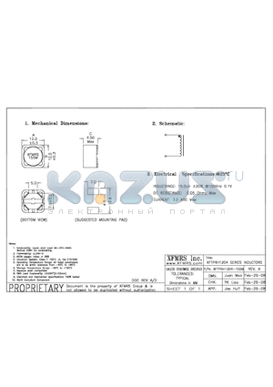 XFTPRH1204-150M datasheet - INDUCTORS