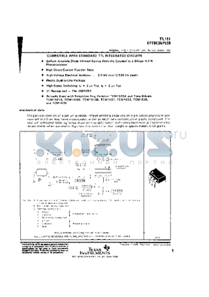 TIL181 datasheet - OPTOCOUPLER