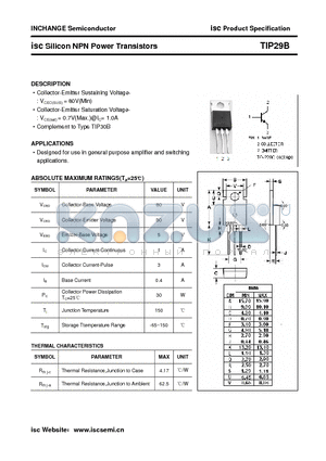 TIP29B datasheet - isc Silicon NPN Power Transistors