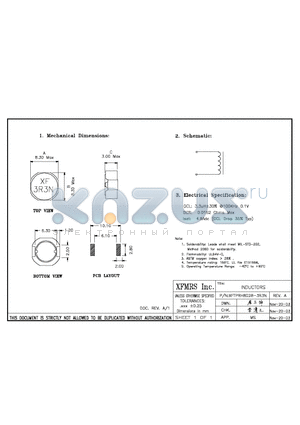 XFTPRH8D28-3R3N datasheet - INDUCTORS